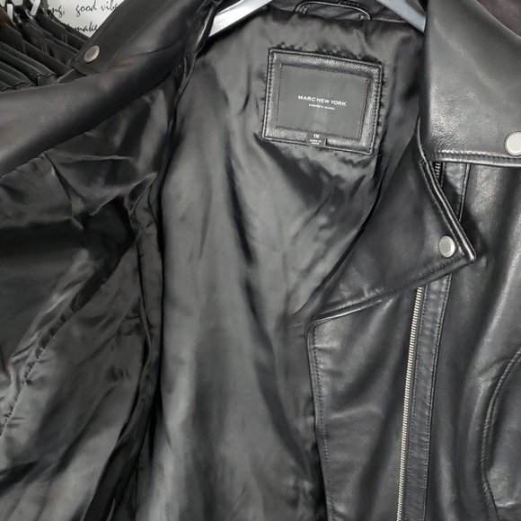 💥NEW💥 Womans 1X Black Soft Leather Coat - Picture 2 of 5